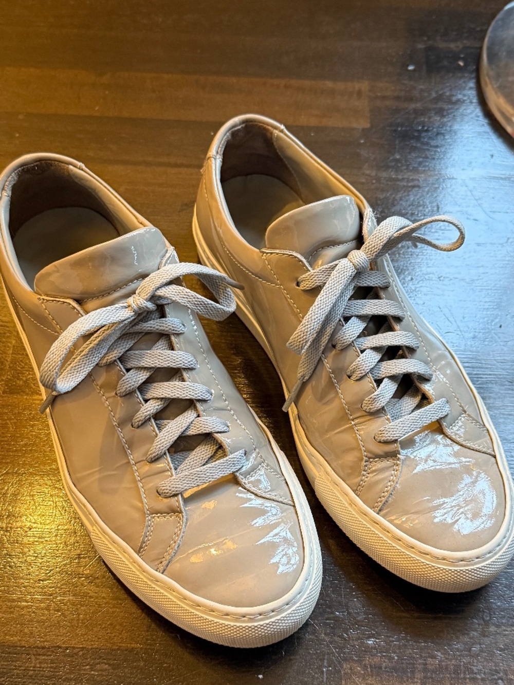 Common Projects, Grey Patent Leather sneakers, Size 9